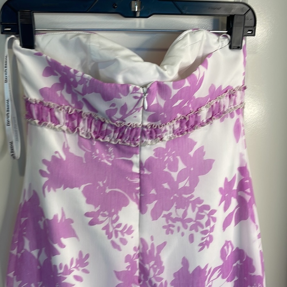 David's Bridal Violet Sweetheart Balloon Dress - Picture 13 of 15
